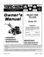 Yard-Man 447 Owner'S Manual preview
