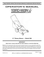 Yard-Man 588 Operator'S Manual предпросмотр