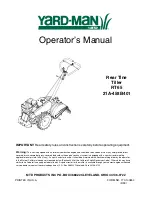 Preview for 1 page of Yard-Man RT65 Operator'S Manual