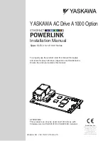 YASKAWA A1000 Series Installation Manual preview