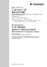 YASKAWA E-II Series Safety Precautions preview