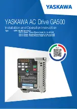 YASKAWA GA500 series Installation And Operation Instruction Manual preview