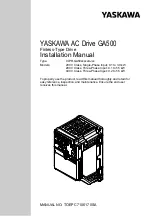 YASKAWA GA500 series Installation Manual preview