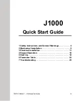 YASKAWA J1000 CIMR-JC series Quick Start Manual preview