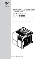 Preview for 1 page of YASKAWA Lift Inverter L1000V Quick Start Manual