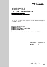YASKAWA Motoman DX200 Operator'S Manual preview