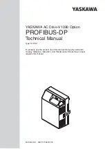 YASKAWA PROFINET V1000 Technical Manual preview