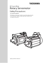YASKAWA SGM series Safety Precautions preview