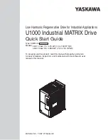 YASKAWA U1000 iQpump Drive Quick Start Manual preview