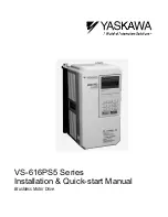 YASKAWA VS-616PS5 Series Quick Start Manual preview