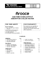 Yazaki AROACE CH-MG150 Operating Instructions Manual предпросмотр