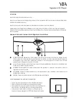 Preview for 11 page of YBA DESIGN Signature Owner'S Manual