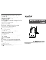 Yealink EXP40 Quick Reference Manual preview