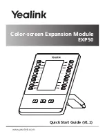 Предварительный просмотр 1 страницы Yealink EXP50 Quick Start Manual
