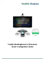 Предварительный просмотр 1 страницы Yealink MeetingSpace VC880 Quick Configuration Manual