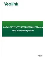 Yealink SIP-T2XP Provisioning Manual предпросмотр