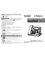 Предварительный просмотр 1 страницы Yealink SIP-T32G Quick Reference Manual