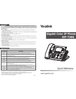 Yealink SIP-T38G Quick Reference preview