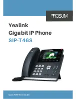 Yealink SIP-T46S Quick Reference Manual preview