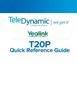 Предварительный просмотр 1 страницы Yealink T20P Quick Reference Manual