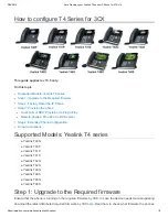 Предварительный просмотр 1 страницы Yealink T4 series How To Configure