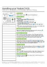 Предварительный просмотр 2 страницы Yealink T42S Manual