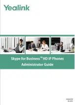 Preview for 1 page of Yealink T46G Skype For Business Edition Administrator'S Manual