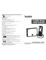 Предварительный просмотр 1 страницы Yealink Telkom W52P Quick Reference Manual