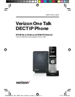 Preview for 1 page of Yealink Verizon One Talk W60B Quick Reference Manual