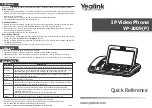 Предварительный просмотр 1 страницы Yealink VP-2009 Quick Reference
