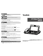 Preview for 1 page of Yealink VP530 Quick Reference Manual