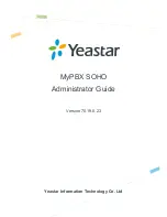Yeastar Technology MyPBX-SOHO Administrator'S Manual preview