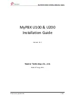 Yeastar Technology MyPBX U100 Installation Manual предпросмотр
