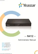 Preview for 1 page of Yeastar Technology N412 Administrator'S Manual