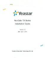 Yeastar Technology NeoGate TA400 Installation Manual предпросмотр