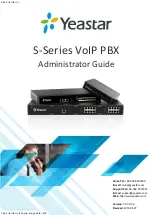 Yeastar Technology S-Series Administrator'S Manual preview