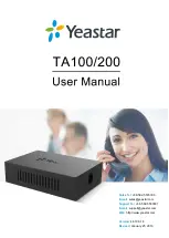Yeastar Technology TA100 User Manual предпросмотр