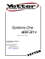 Предварительный просмотр 1 страницы Yetter Systems One Seed Jet II Manual