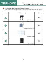 Preview for 2 page of YitaHome IMISSB-0003 Assembly Instructions Manual