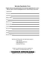 Preview for 22 page of Yoder Smokers Backyard Smoker Operation Instructions Manual