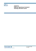 Preview for 1 page of YOKOGAWA AQ6376 Getting Started Manual