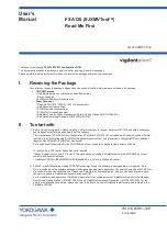 YOKOGAWA vigilantplant EJXMVTool FSA120 Manual preview