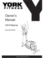 Предварительный просмотр 1 страницы York Fitness X510 Owner'S Manual