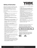 Предварительный просмотр 2 страницы York Fitness X510 Owner'S Manual
