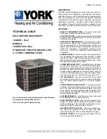 Preview for 1 page of York 10 SEER 50HZ R22 Technical Manual