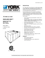 York BQ240 Technical Manual preview