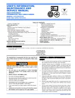 York GY8S160E30UH21 User'S Information, Maintenance And Service Manual preview