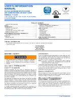 York R-410A User'S Information Manual предпросмотр