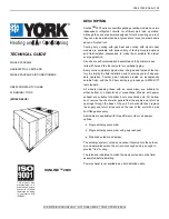 York Sunline 2000 Technical Manual preview