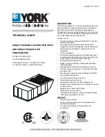 York SUNLINE MAGNUM DJ 180 Technical Manual preview